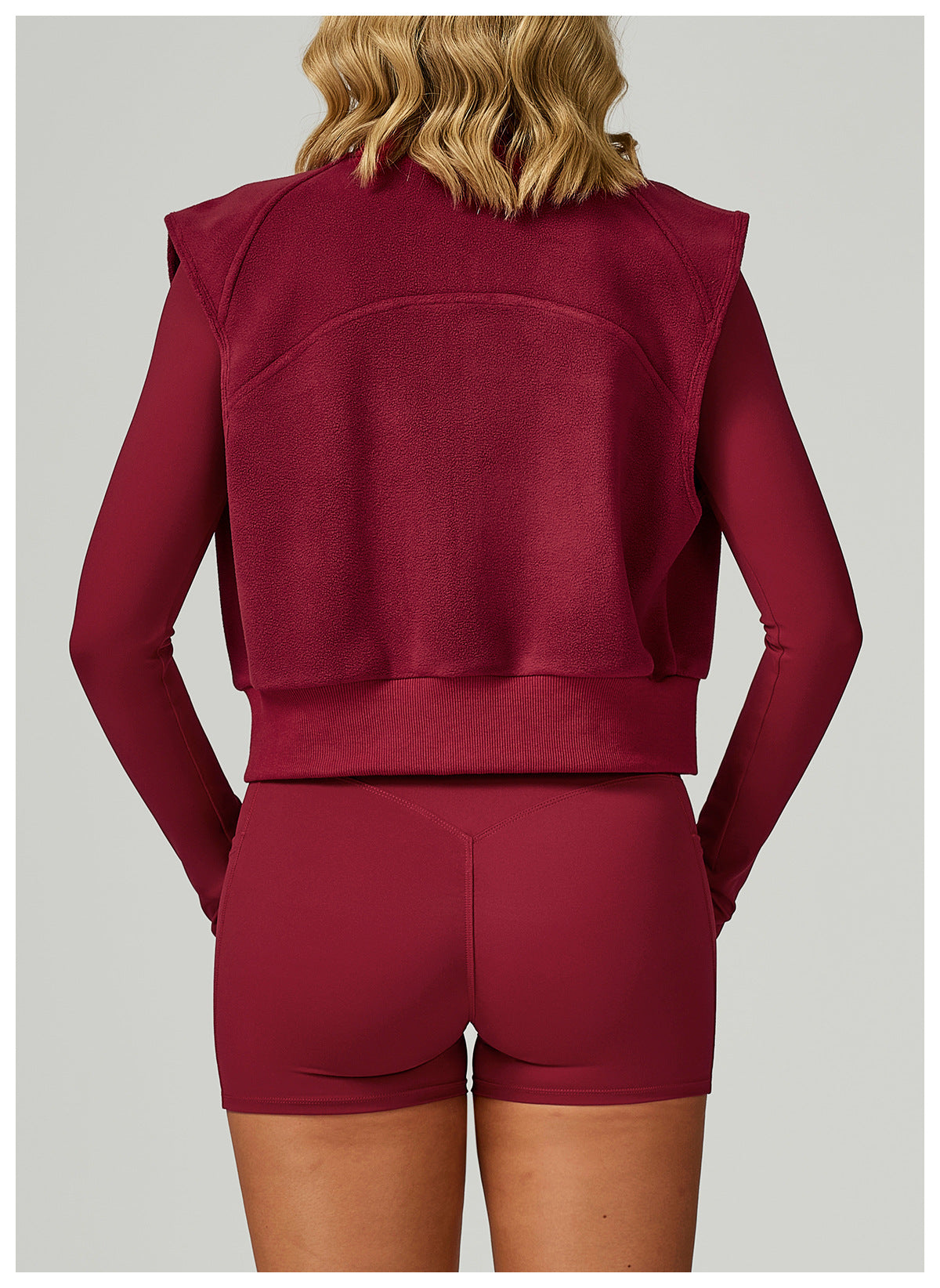 Turtleneck Autumn Winter Velvet Vest Sleeveless Outer Wear Zipper Sports Vest Outdoor Running Top