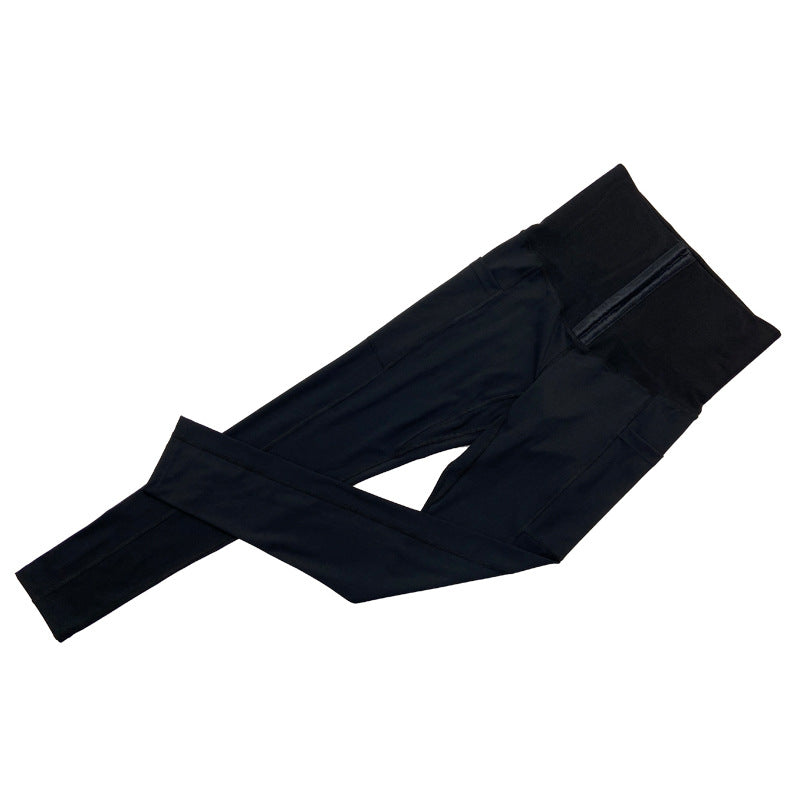 Breasted Yoga Pants Pocket Plus Size Belly Contraction Weight Loss Pants Sports Tight Yoga Shaping Pants