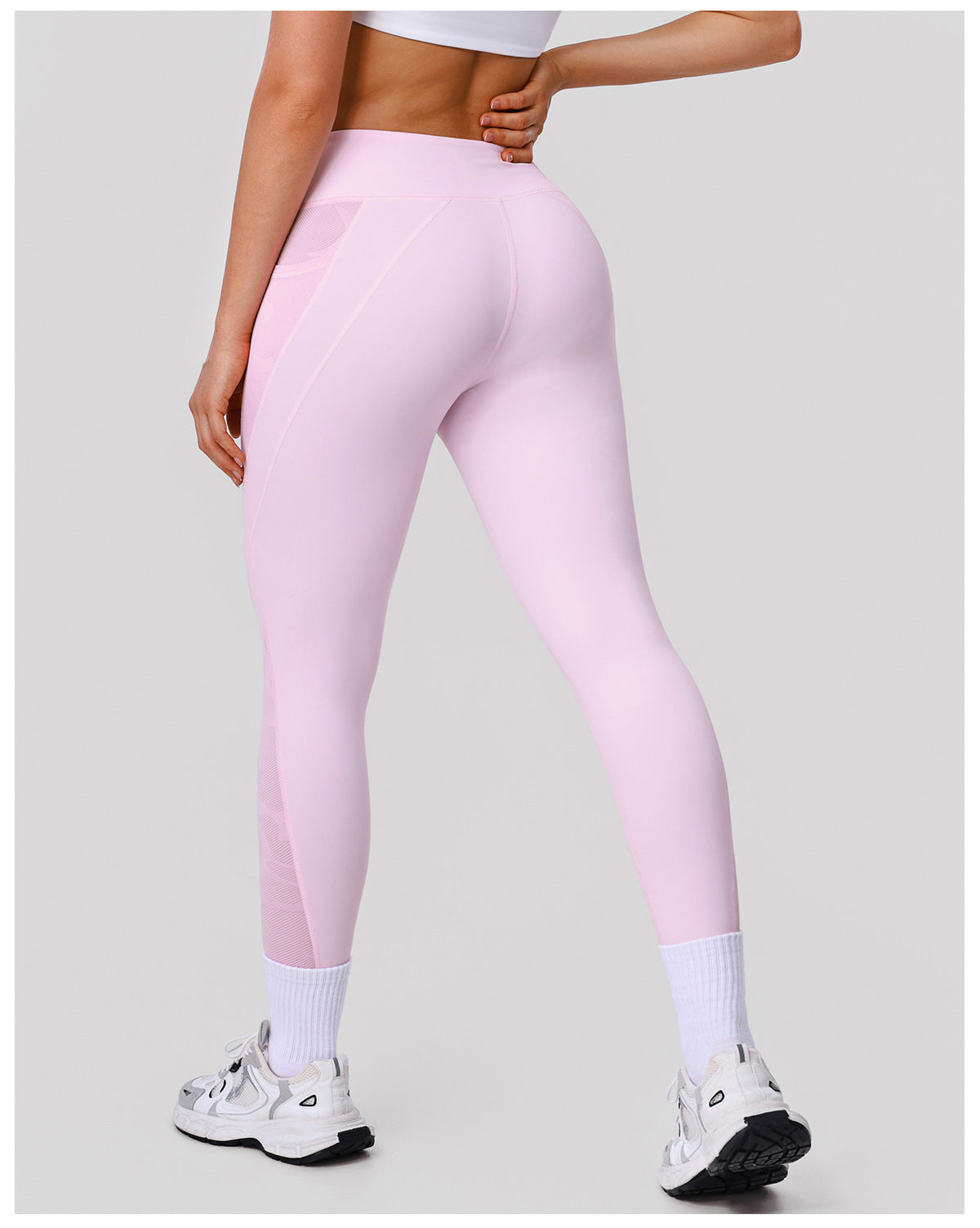 High Waist Shaping Stitching Yoga Pants Pocket Sports Tights Training Cycling Fitness Pants for Women