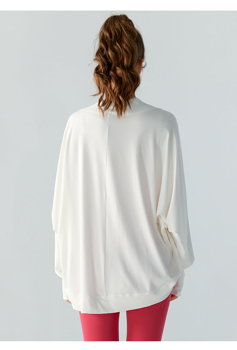 Spring Yoga Blouse Women Thin Bathrobe Sports Long Sleeves Outer Match Cardigan Workout Top Coat