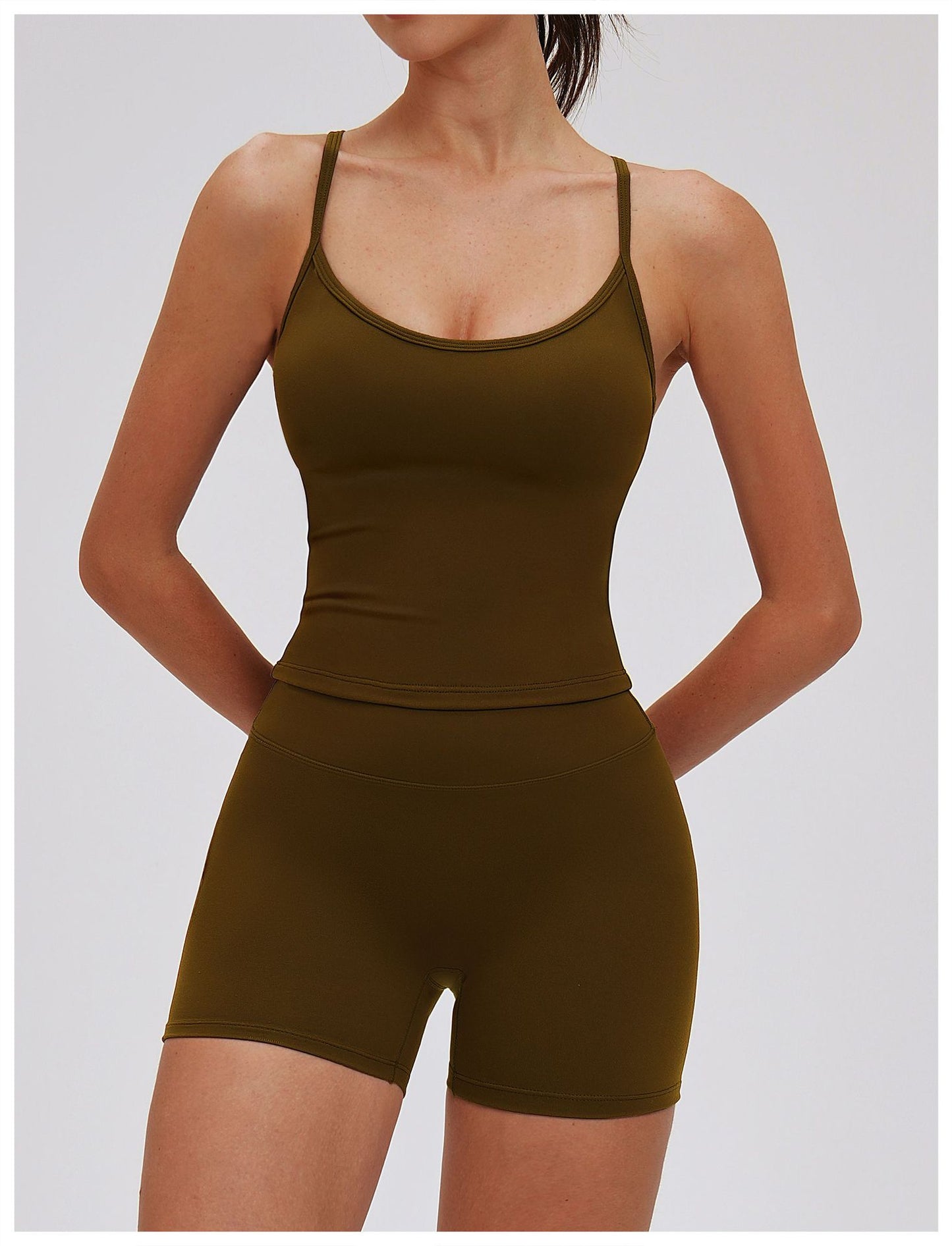 Tight Yoga Vest Outer Wear Casual All Match Thin Strap Vest Running Exercise Underwear