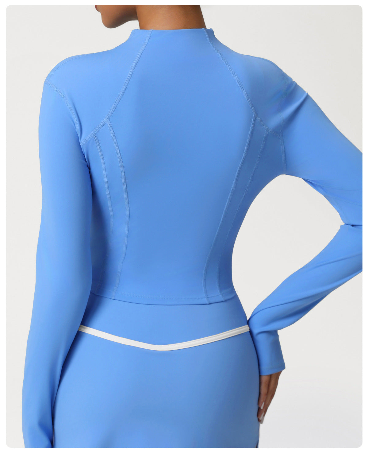 Yoga Sports Stand Collar Coat Women Pilates Training Wear Skinny Yoga Clothes Workout Top Long Sleeve Autumn Winter