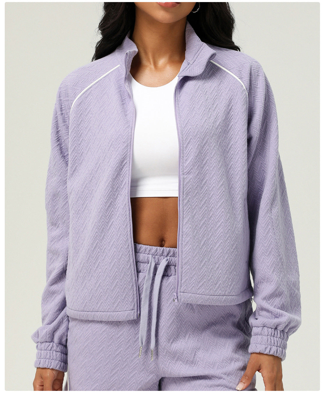 Autumn Winter Sports Casual Stand up Collar Jacket Women High Grade Cardigan Sweater Outdoor Workout Top Zipper Coat
