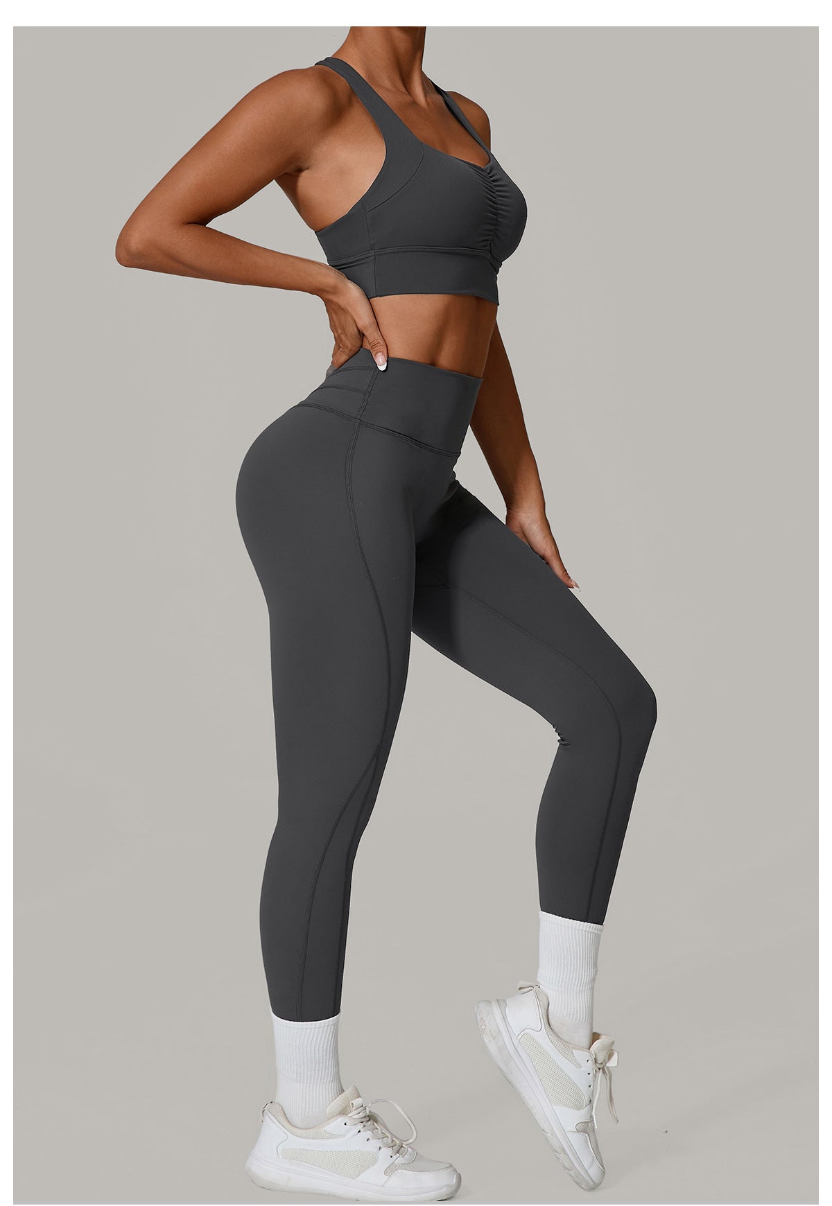 High Waist Tight Hip Lifting Fitness Yoga Wear Running Sports Set