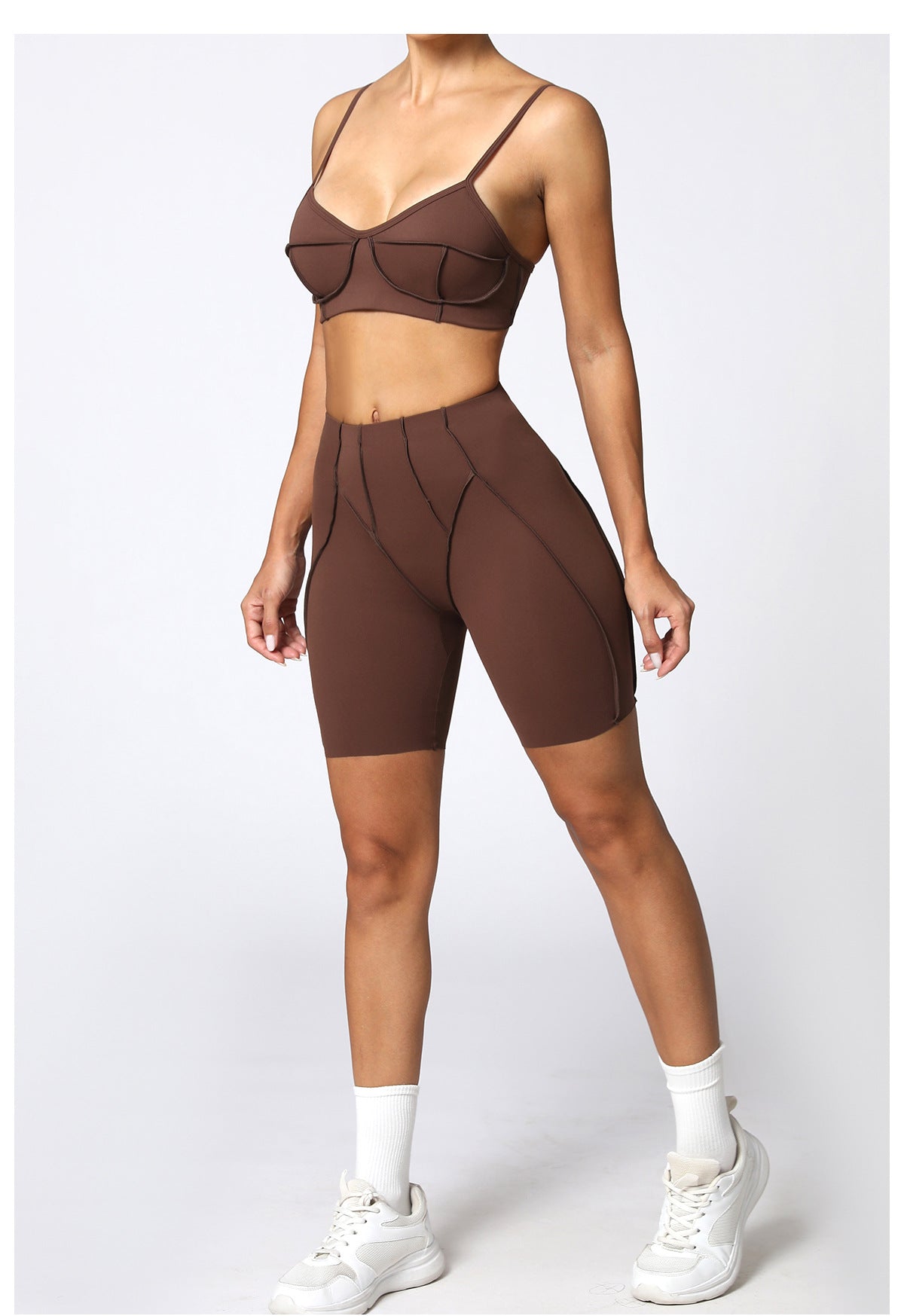 Tight Brushed Yoga Quick Drying Workout Clothes Summer Running Sports Set