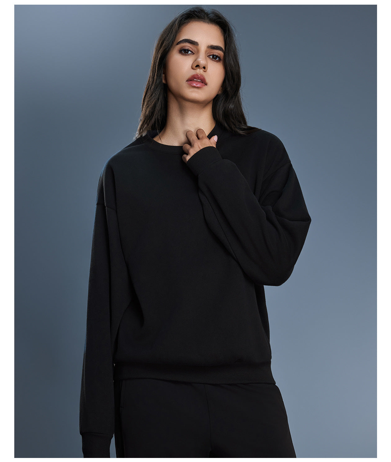 Autumn Winter Loose round Neck Sweater Women Idle Office Casual All Matching Warm Pullover Velvet Hoodie
