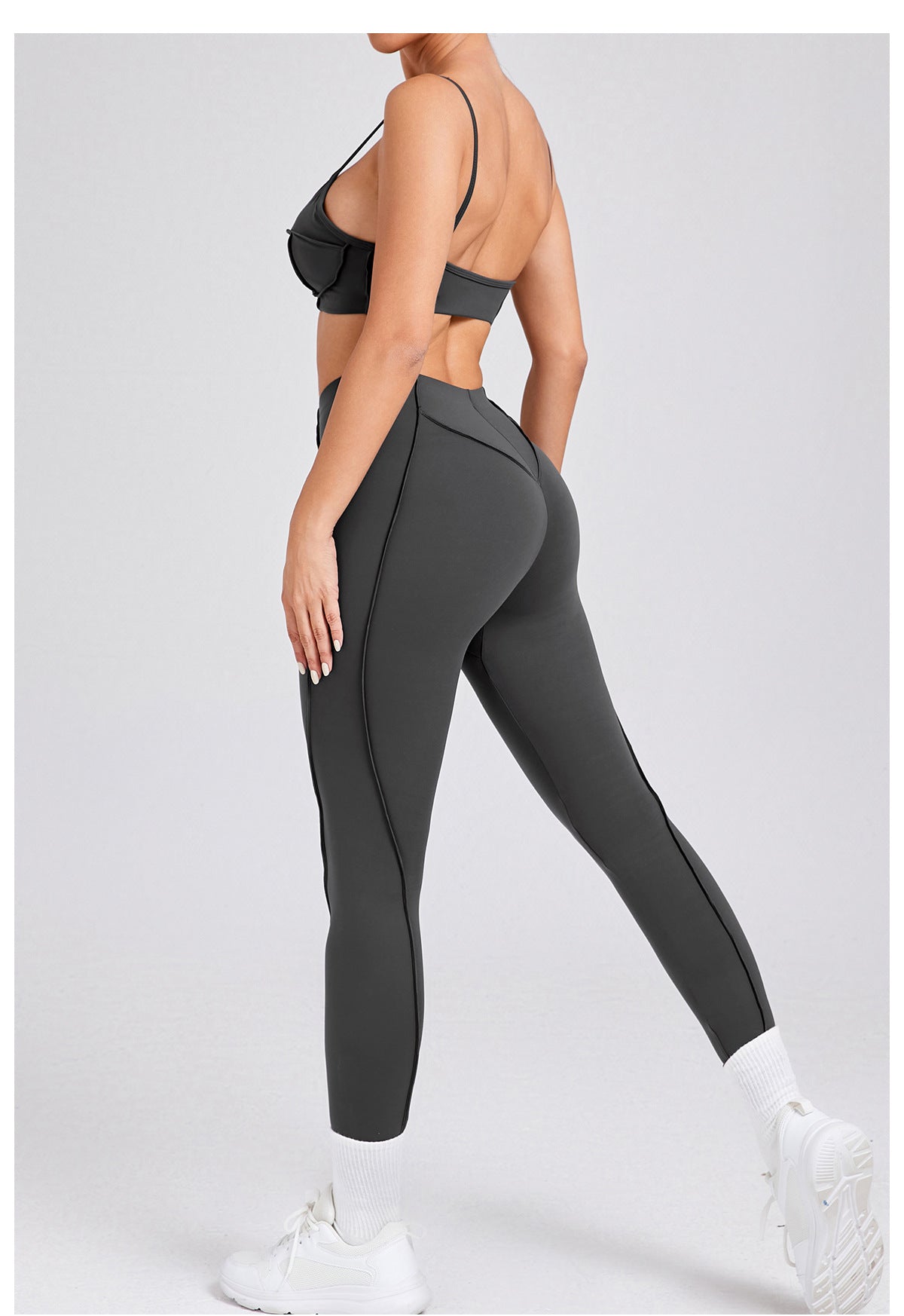 Brushed Skinny Yoga Clothes Body Shaping Sports Yoga Two Piece Sets