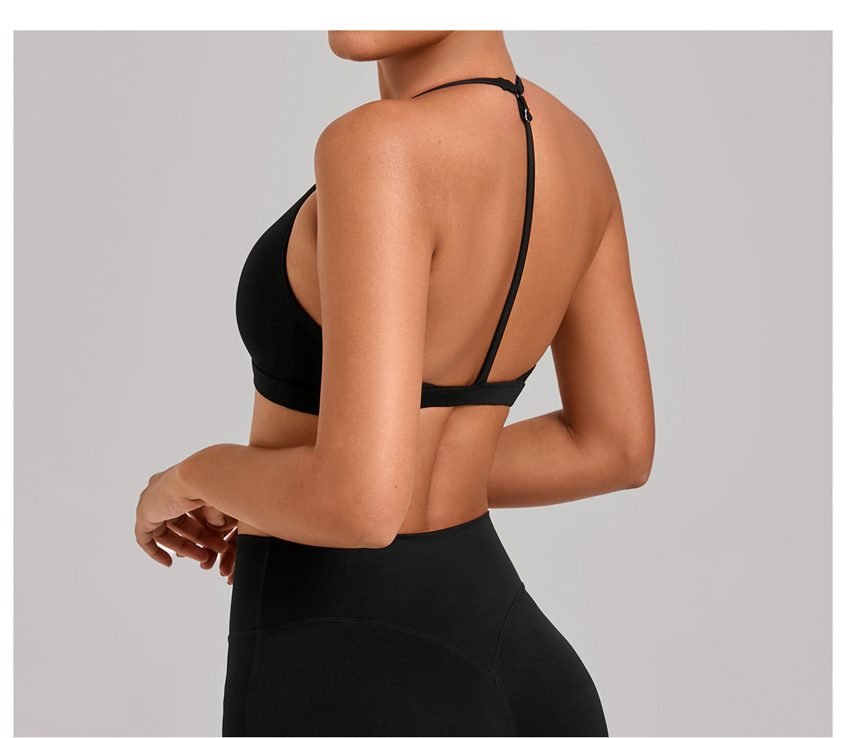Autumn Sand Adjustable Yoga Bra Hollow Out Cutout out Beauty Back All Match Underwear Fitness Running Sports Bra