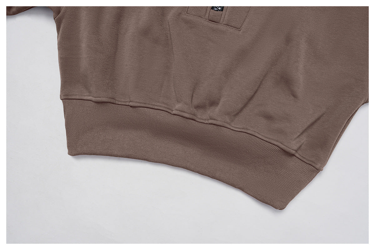Autumn Winter Sports Sweater Stand Collar Loose Windproof Sweater Warm All Matching Outdoor Casual Sports Top