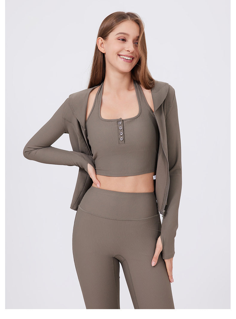 Quick Drying Slim Fit Yoga Clothes Women Sports Sailor Collar Running Jacket Zip Up Shirt Outer Casual Jacket Workout Clothes