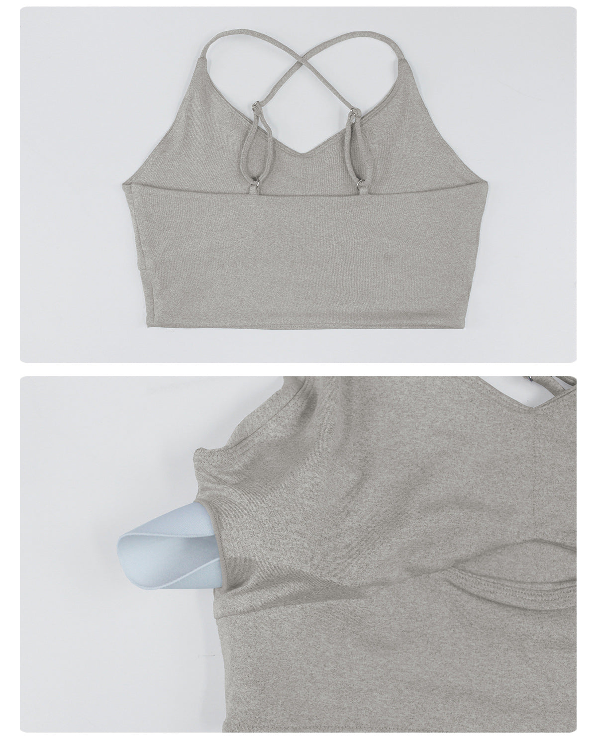 Workout Exercise Underwear Naked Women Sense Hollow Out Cutout out Spaghetti Strap Shockproof Push up Beauty Back Running Yoga Bra