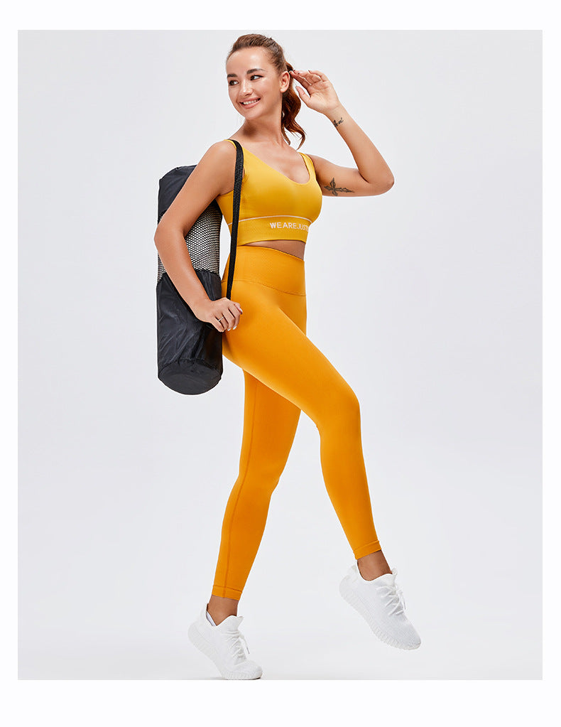 Seamless Yoga Pants Skinny Peach Hip Sports Pants Naked Women Sense High Waist Hip Lift Fitness Pants