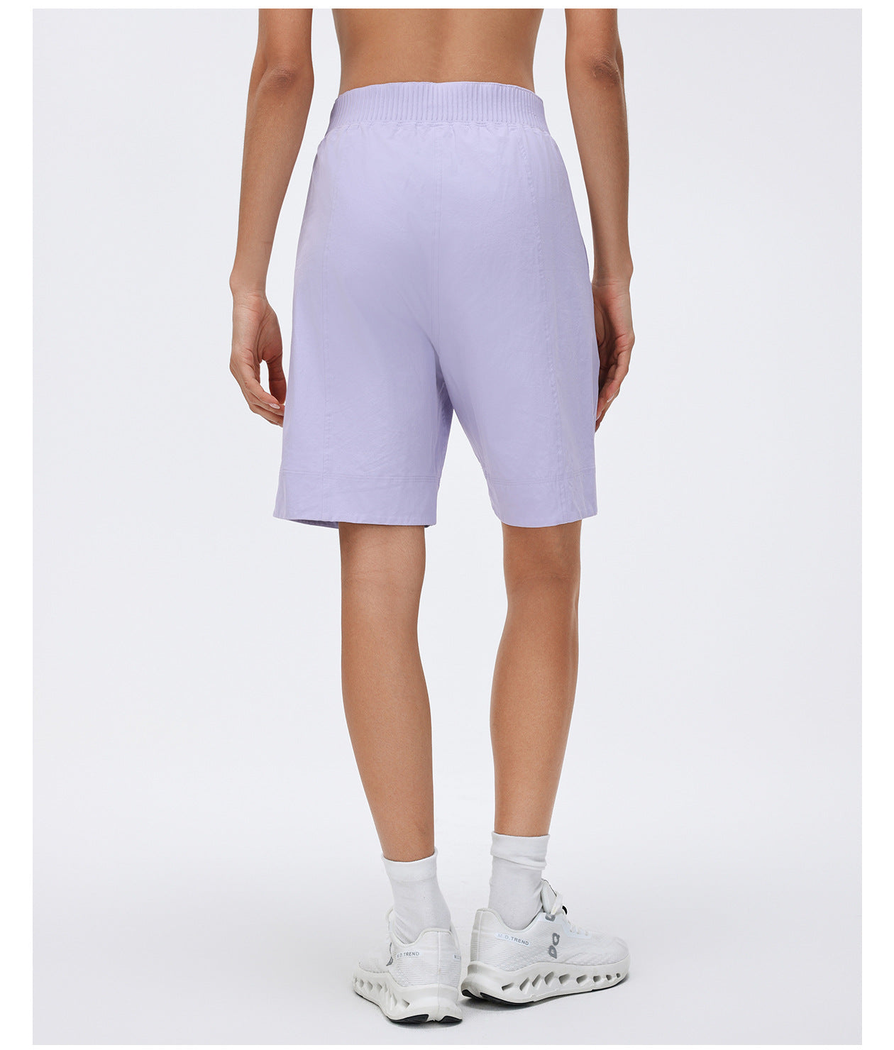 High Waist Casual Cropped Pants Women Lightweight Breathable Sports Running Shorts Loose Straight Fitness Summer