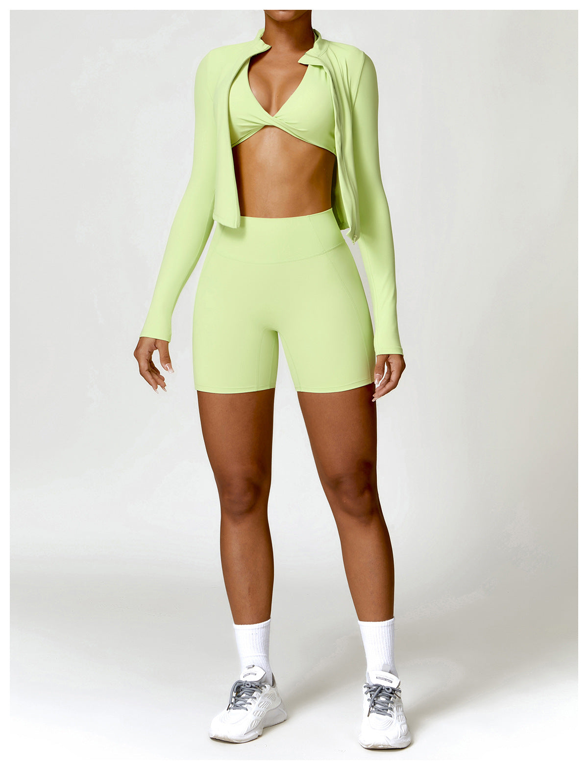 Sollinarry Winter Quick Drying Nude Feel Fitness Coat Women Zipper Running Sports Tight Long Sleeve Yoga Wear Coat