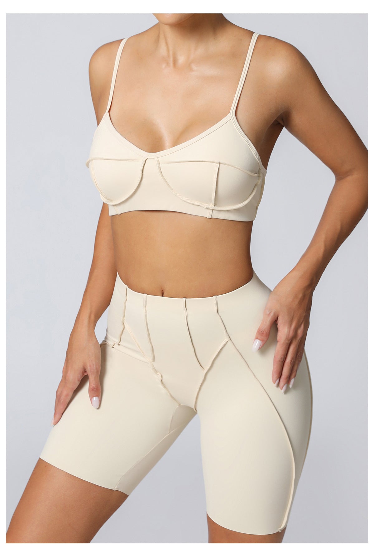 Tight Brushed Yoga Quick Drying Workout Clothes Summer Running Sports Set