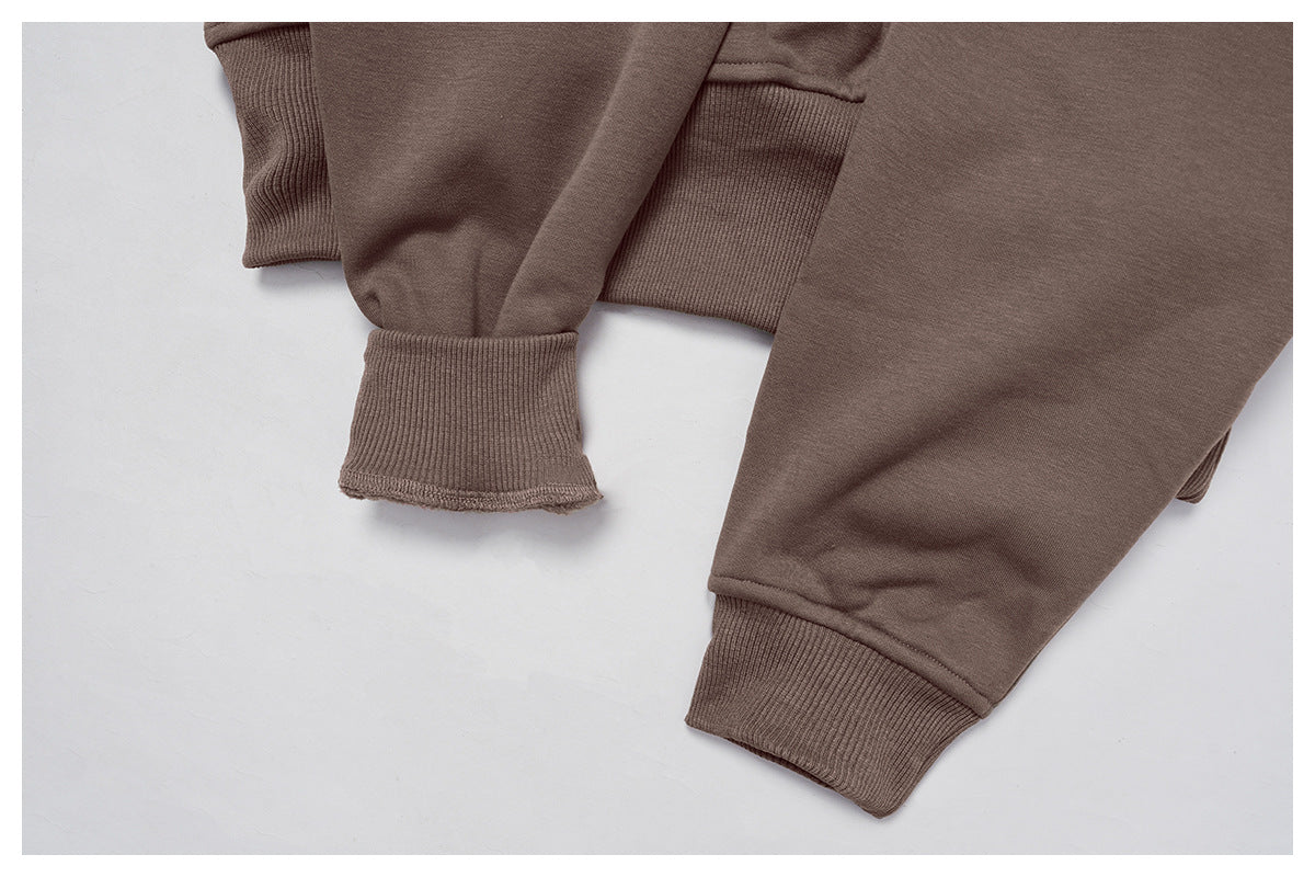 Autumn Winter Sports Sweater Stand Collar Loose Windproof Sweater Warm All Matching Outdoor Casual Sports Top