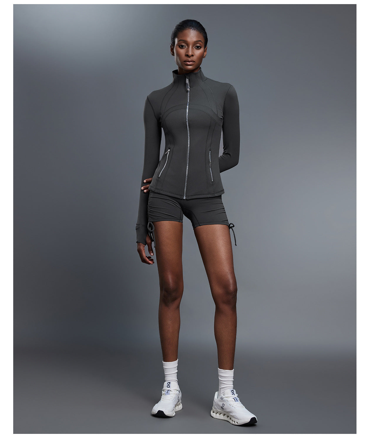 Autumn Long Sleeve Yoga Wear Stretch Slim Fit Sports Jacket Women Outdoor Riding Running Fitness Clothes Jacket