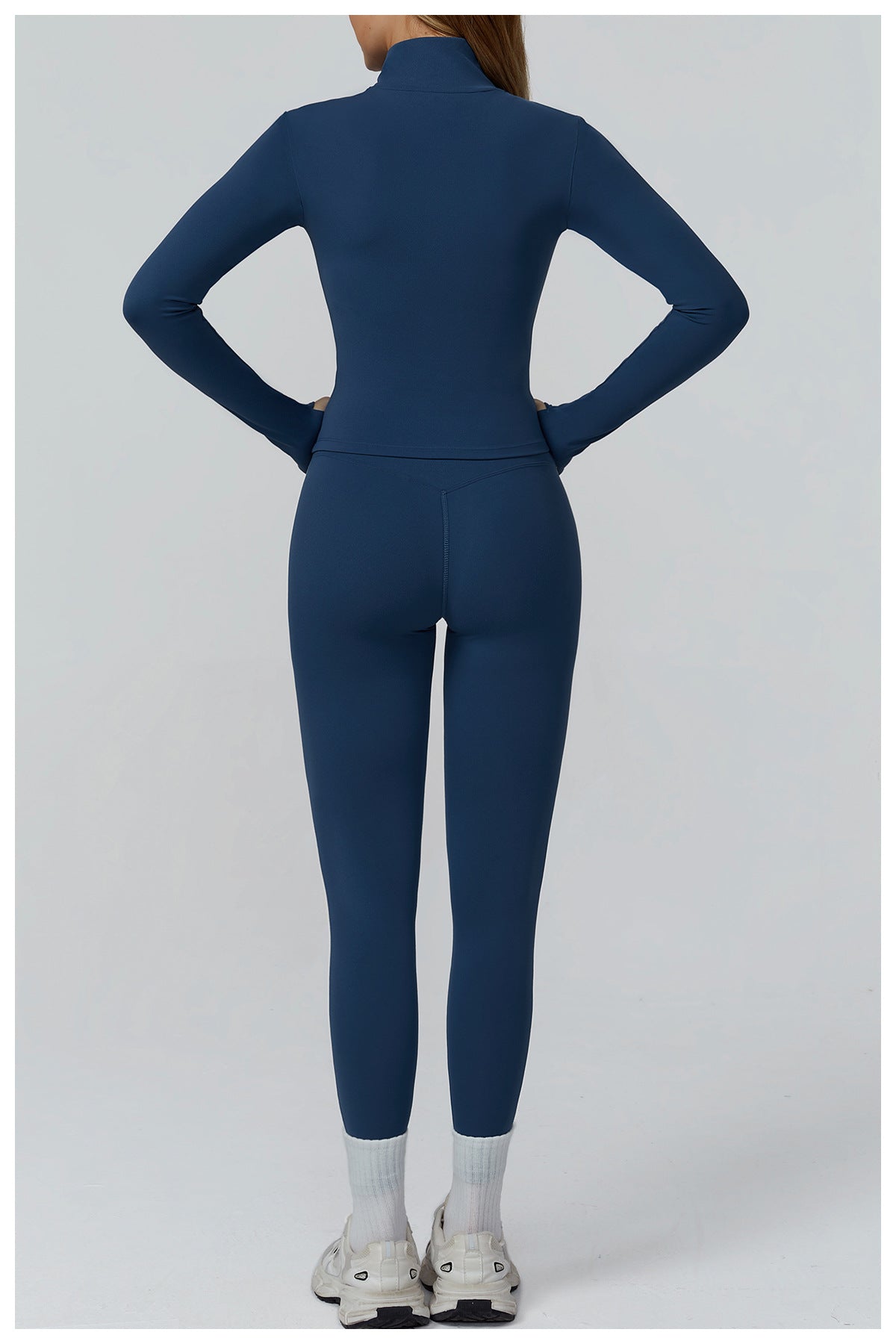 Contrast Color Brushed Yoga Coat Zipper Windproof Slim Jacket Outdoor Sports Running Fitness Clothes Women