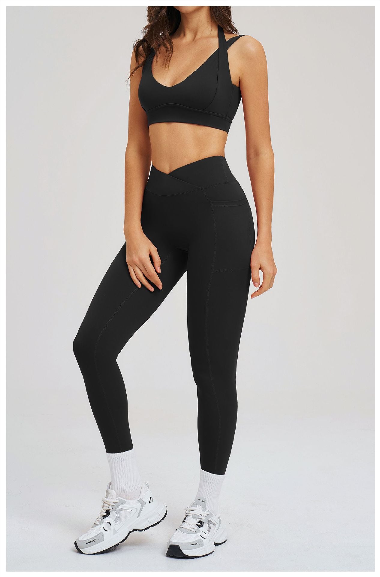 Nude Feel High Grade Yoga Tight Back Yoga Clothes Casual Running Sports Set