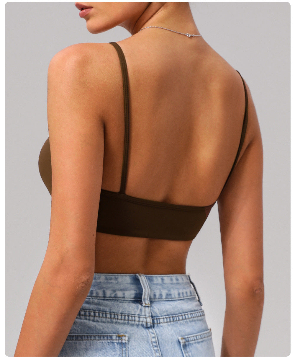 Beauty Back Exercise Underwear Nude Feel Yoga Bra Running Fitness Top Strap Yoga Clothes for Women