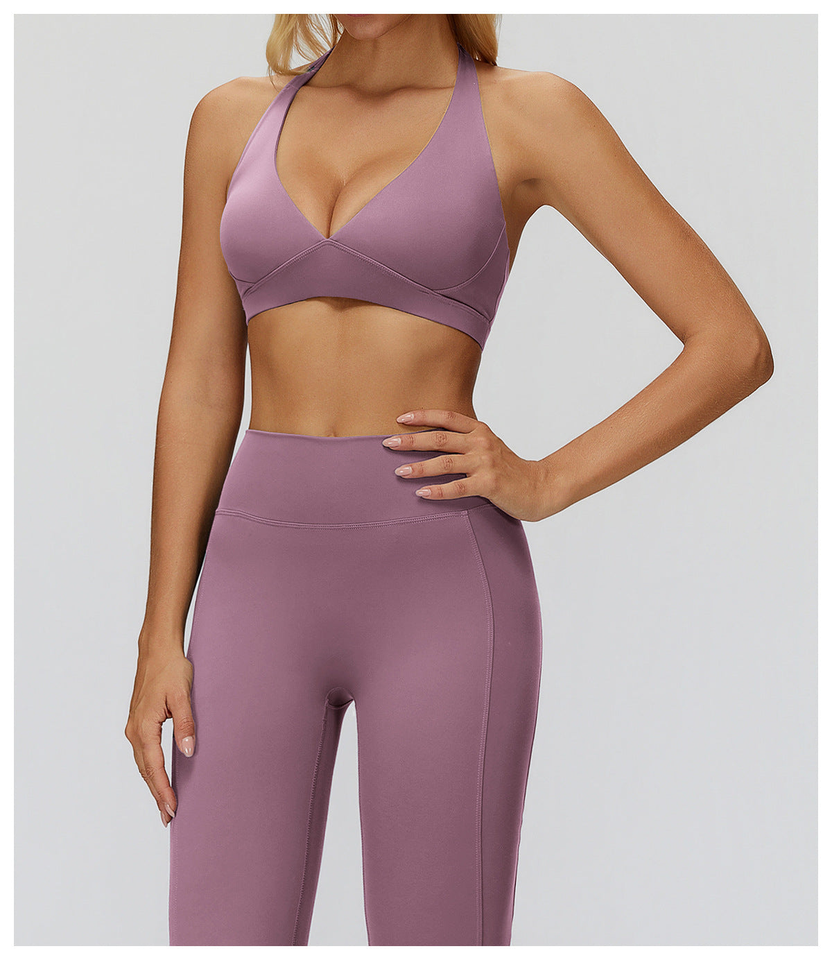 Brushed Yoga Bra Halter Beauty Back High Grade Sports Underwear Fitness Running Bra