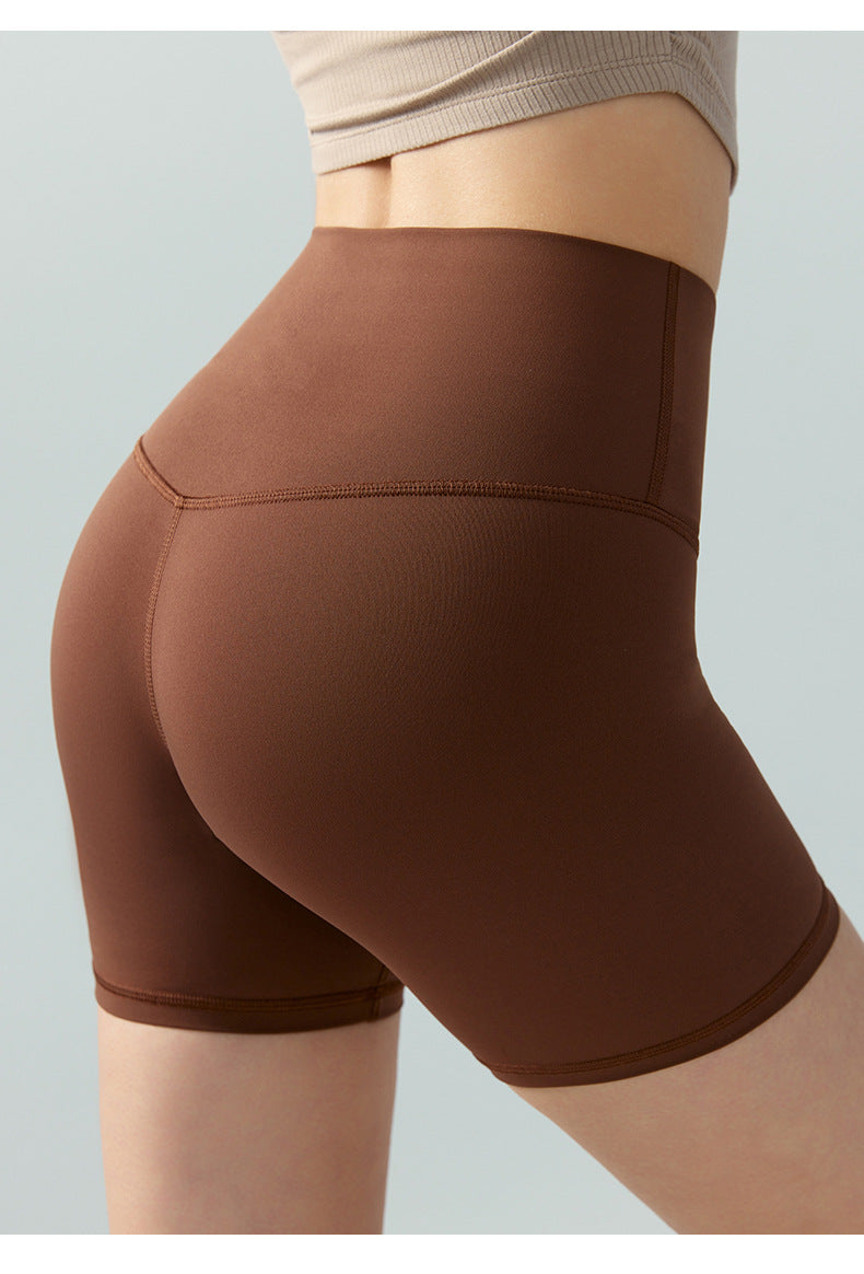 Nude Feel Hip Lifting Sport Yoga Pants Women Slim Fit Slimming Cycling Pants No Embarrassment Line Fitness Short Length Pants