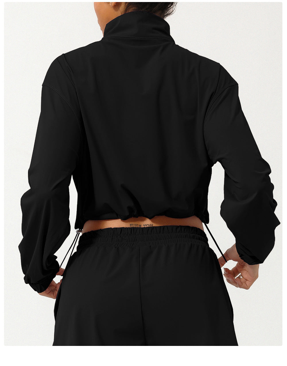 Summer Half Zipper Turtleneck Sun Protection Yoga Clothes Coat UV Protection Outdoor Skin Clothing Hoodie With Drawstrings Sun Protective Clothing
