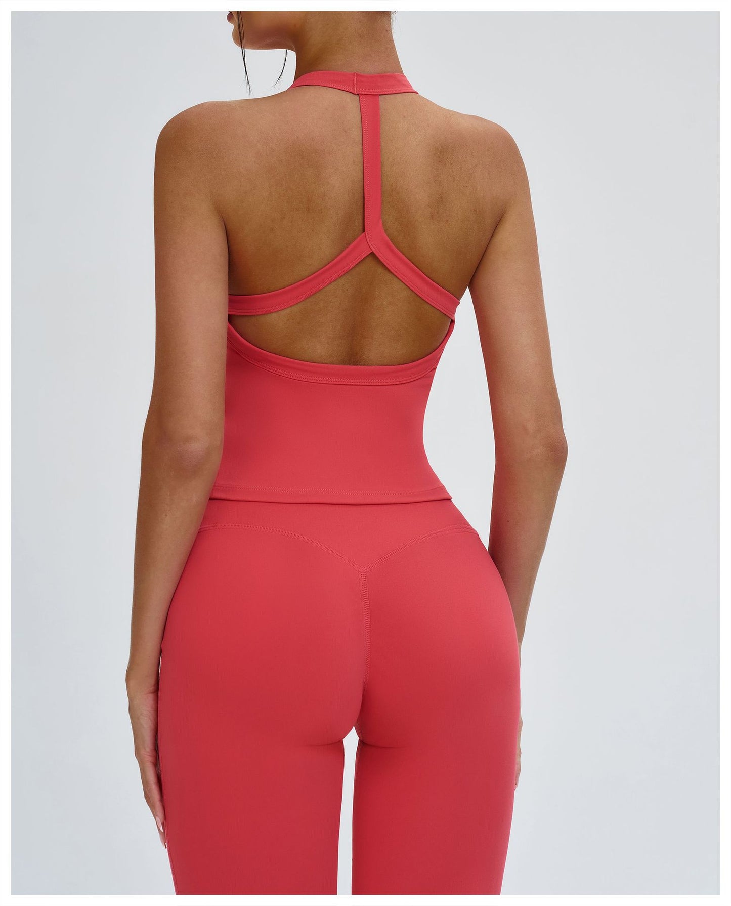 Halter Sports Vest Y Shaped Hollow Out Cutout out Beauty Back Tight Yoga Vest Outdoor Running Fitness Top