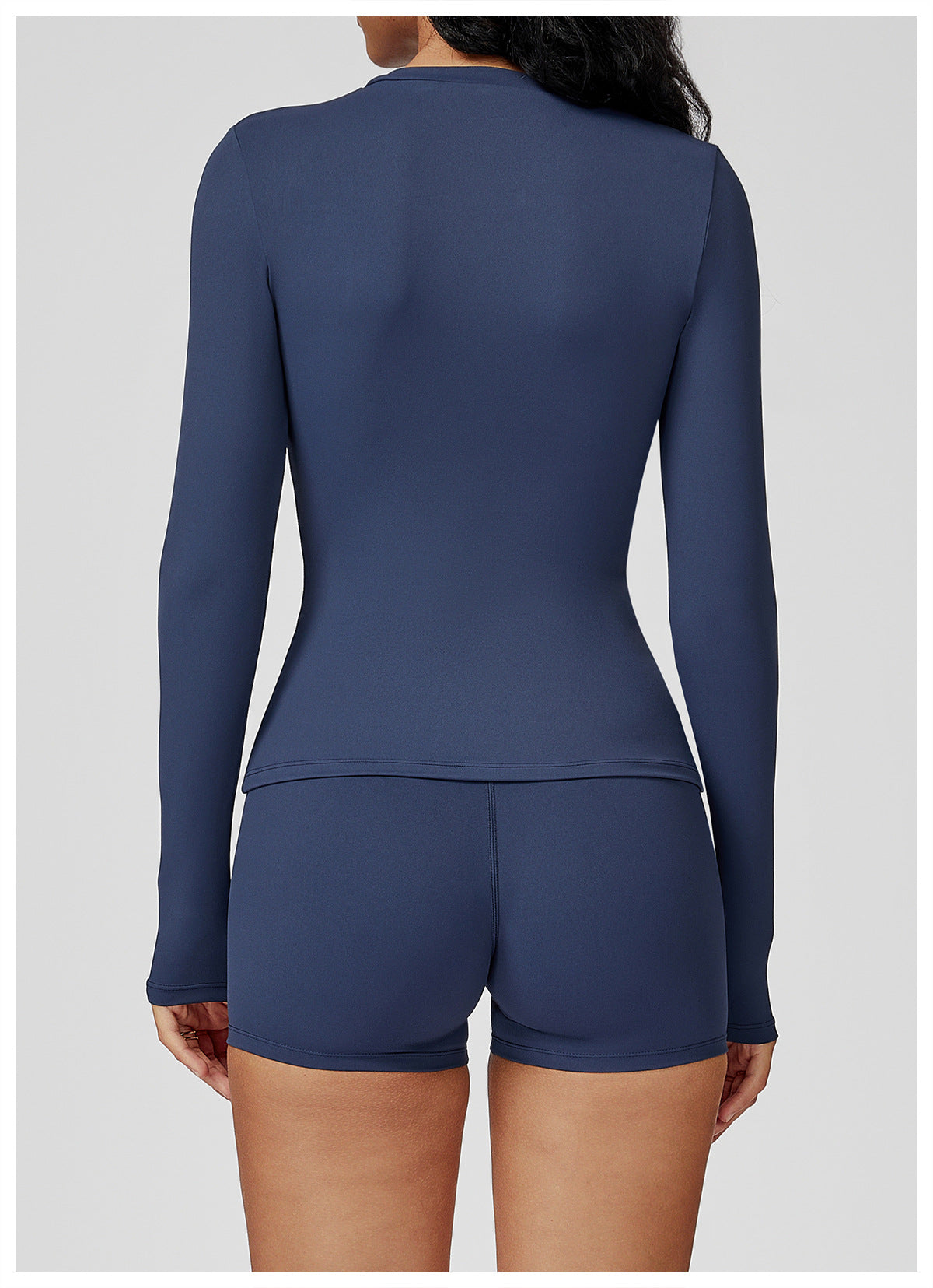 Sollinarry Brushed Long Sleeve Yoga Clothes round Neck Slim Fitness Clothes Outdoor Running Sport Long Sleeve T shirt