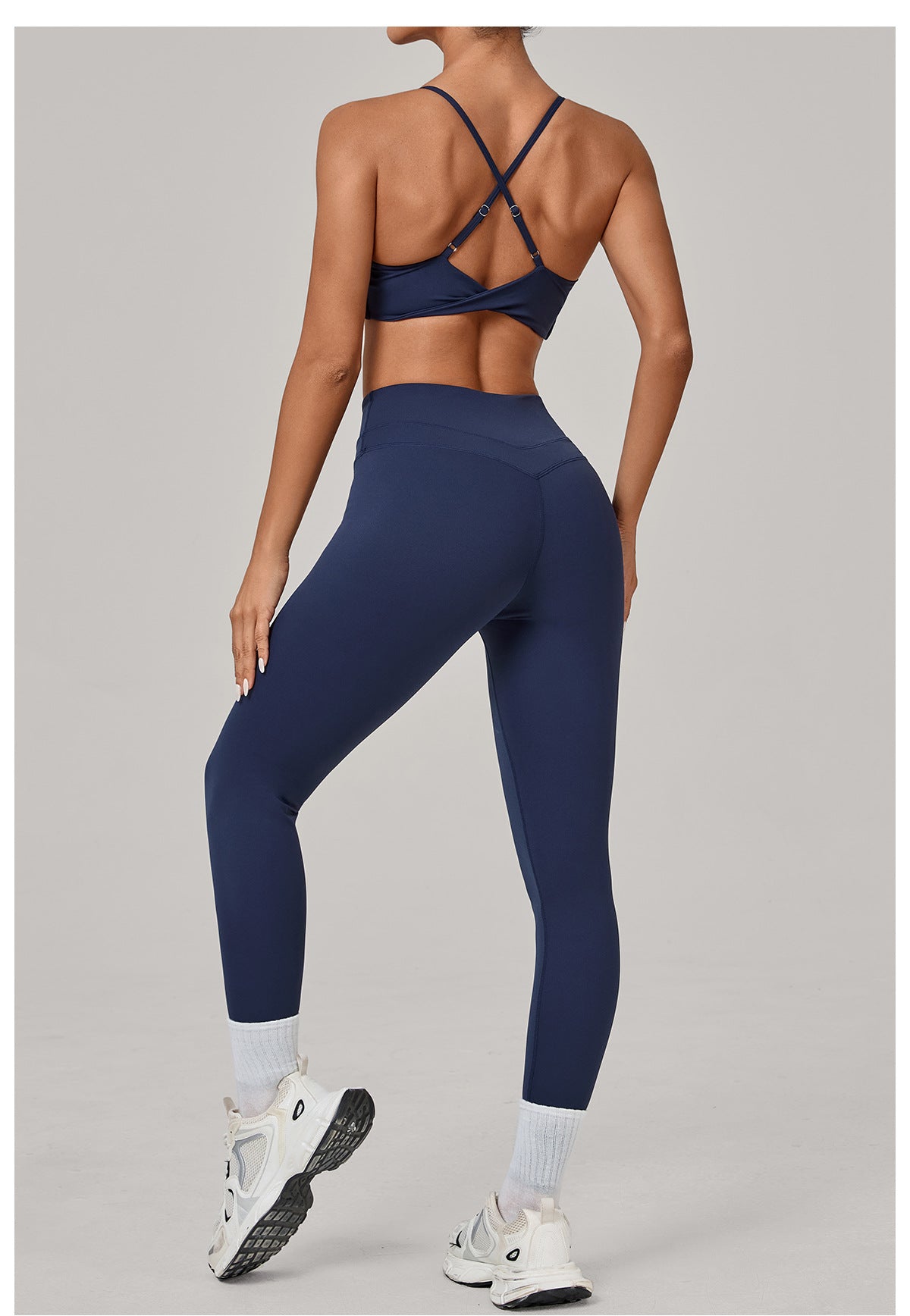 Autumn Sand Tight Back Yoga Stretch High Waist Workout Clothes Running Workout Exercise Outfit
