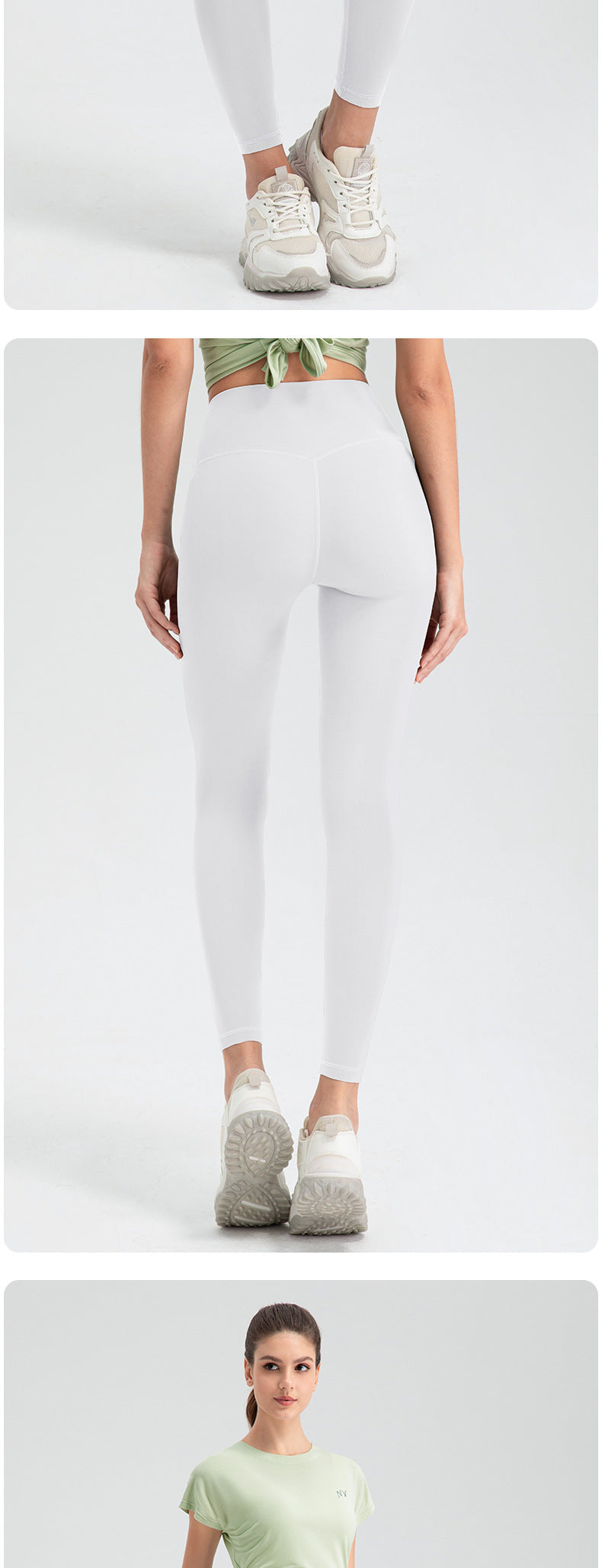 Breathing Series Women High Waist Yoga Pants Nude Feel Skinny Hip Raise No Embarrassment Line Running Sports Ninth Pants