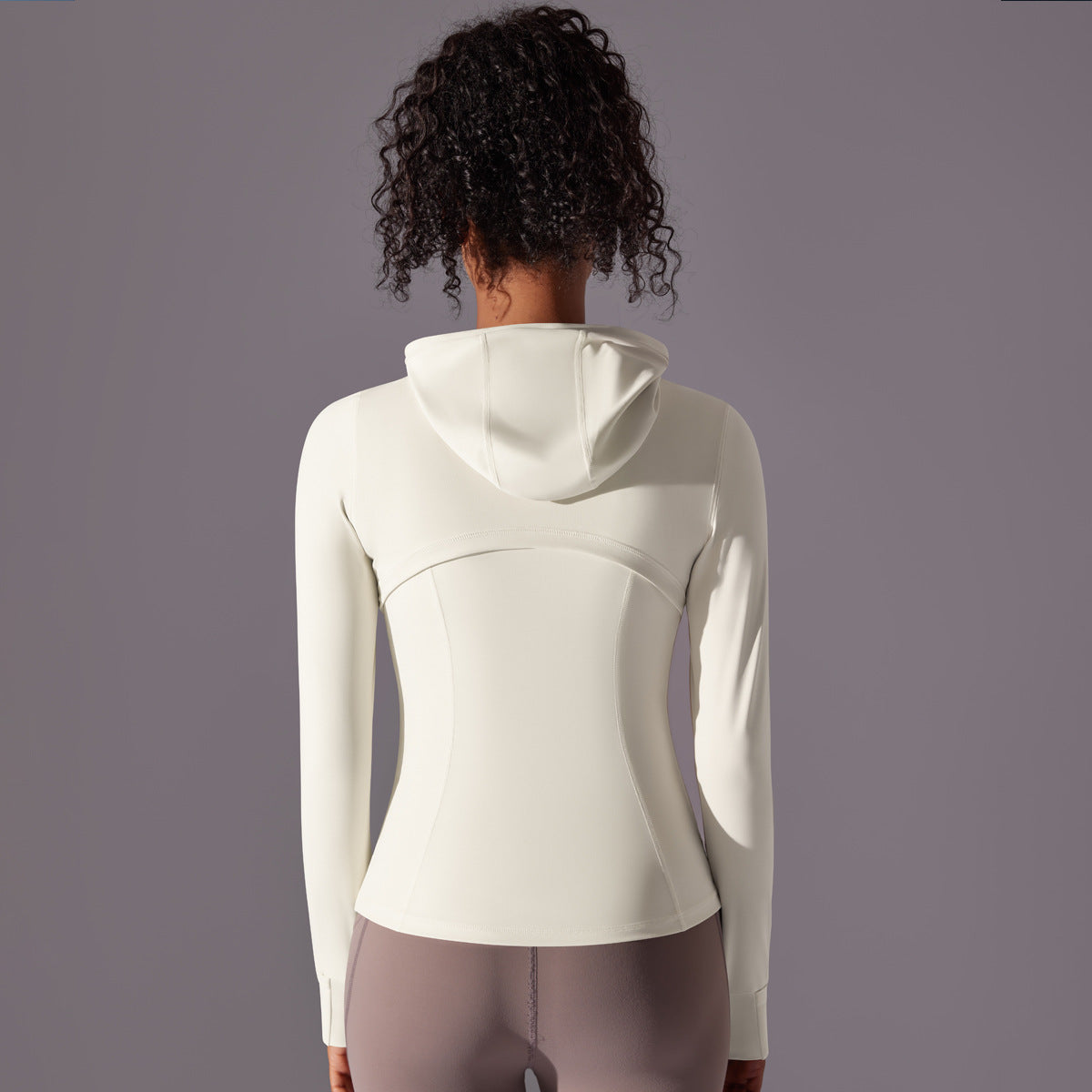 Outdoor Sun Proof Clothes Tight Sports Running Fitness Top Yoga Clothes UV Protection Breathable Hood Zipper Jacket