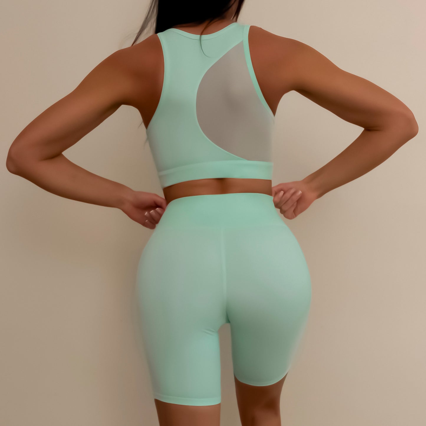 Yoga Underwear Workout Clothes Women Mesh Stitching Beauty Back Running Training Sports Bra