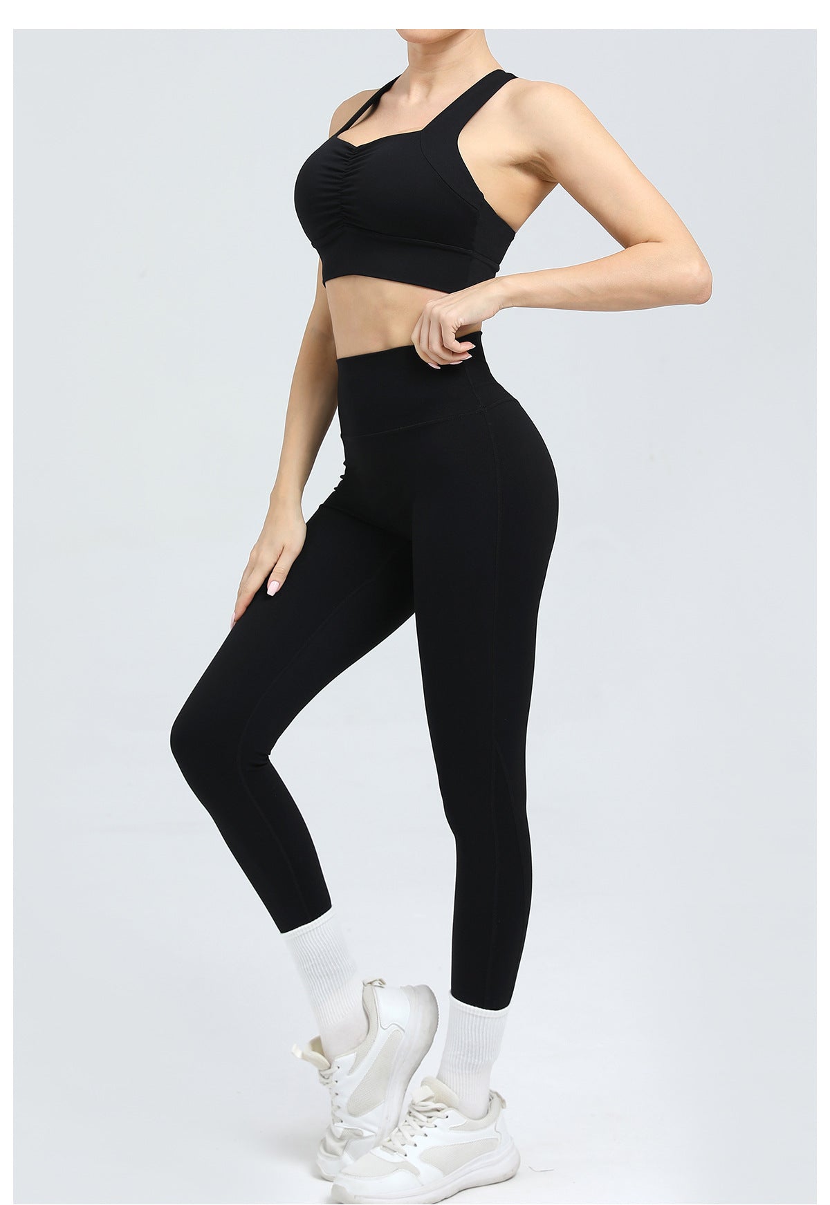 High Waist Tight Hip Lifting Fitness Yoga Wear Running Sports Set