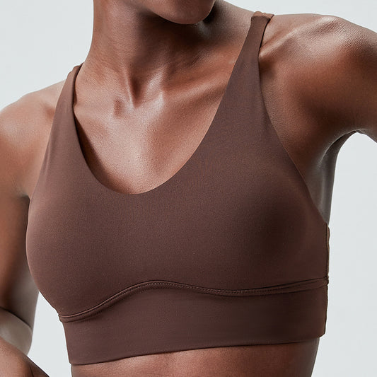 Medium Tenacity Kitten Ear Water Drop Cup Sports Underwear Women Beauty Back Aerobics Yoga Vest Fitness Sports Bra