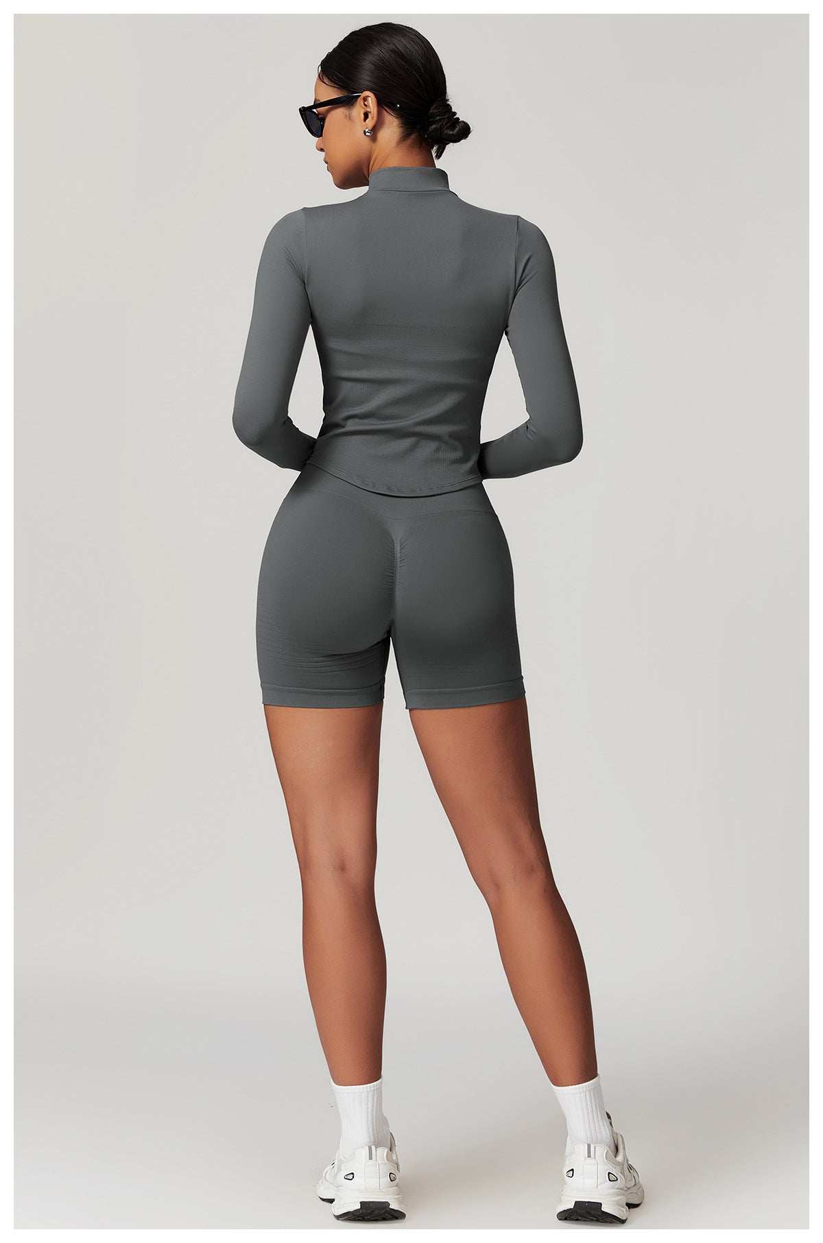 Sollinarry Seamless Tight High Waist Yoga Shorts Peach Hip Women Hip Lifting Fitness Shorts Outdoor Running Shorts