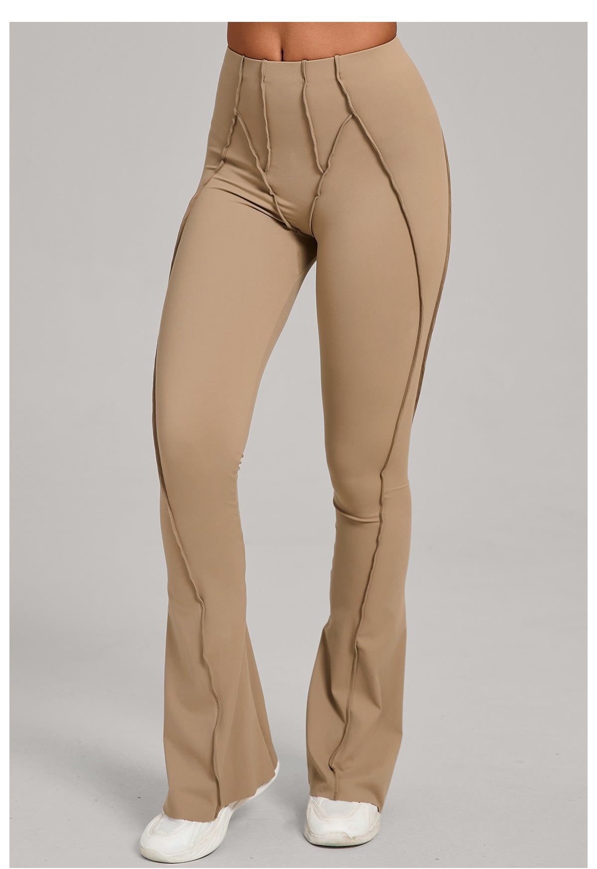 Wide Leg Tight Brushed Hip Lifting Yoga Bell Bottom Pants Dance High Waist Bootcut Casual Sports Pants