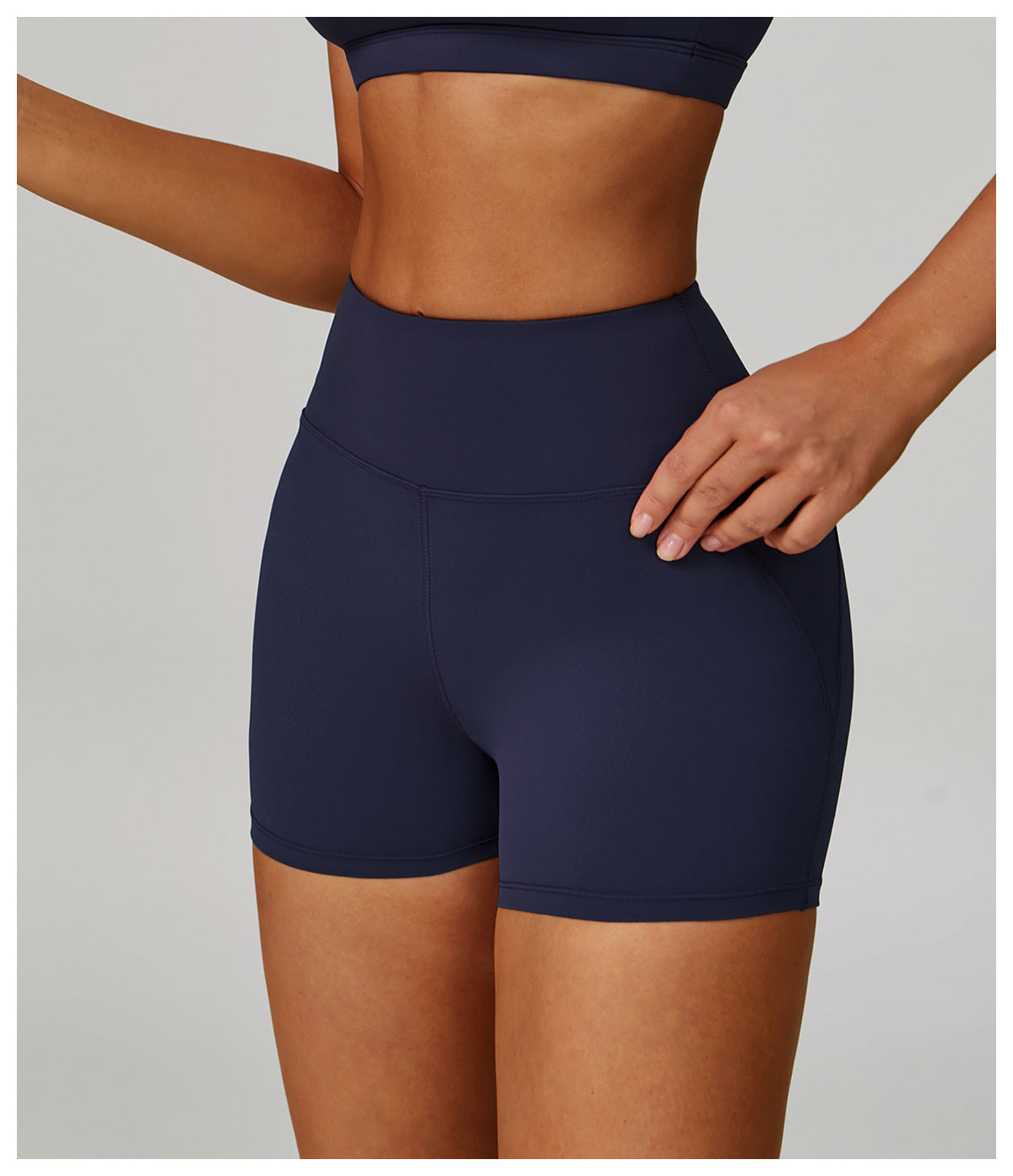 Sollinarry Cloud Sense High Waist Yoga Shorts Quick Dry Hip Raise Belly Wrap Shorts Outdoor Running Sports Fitness Shorts