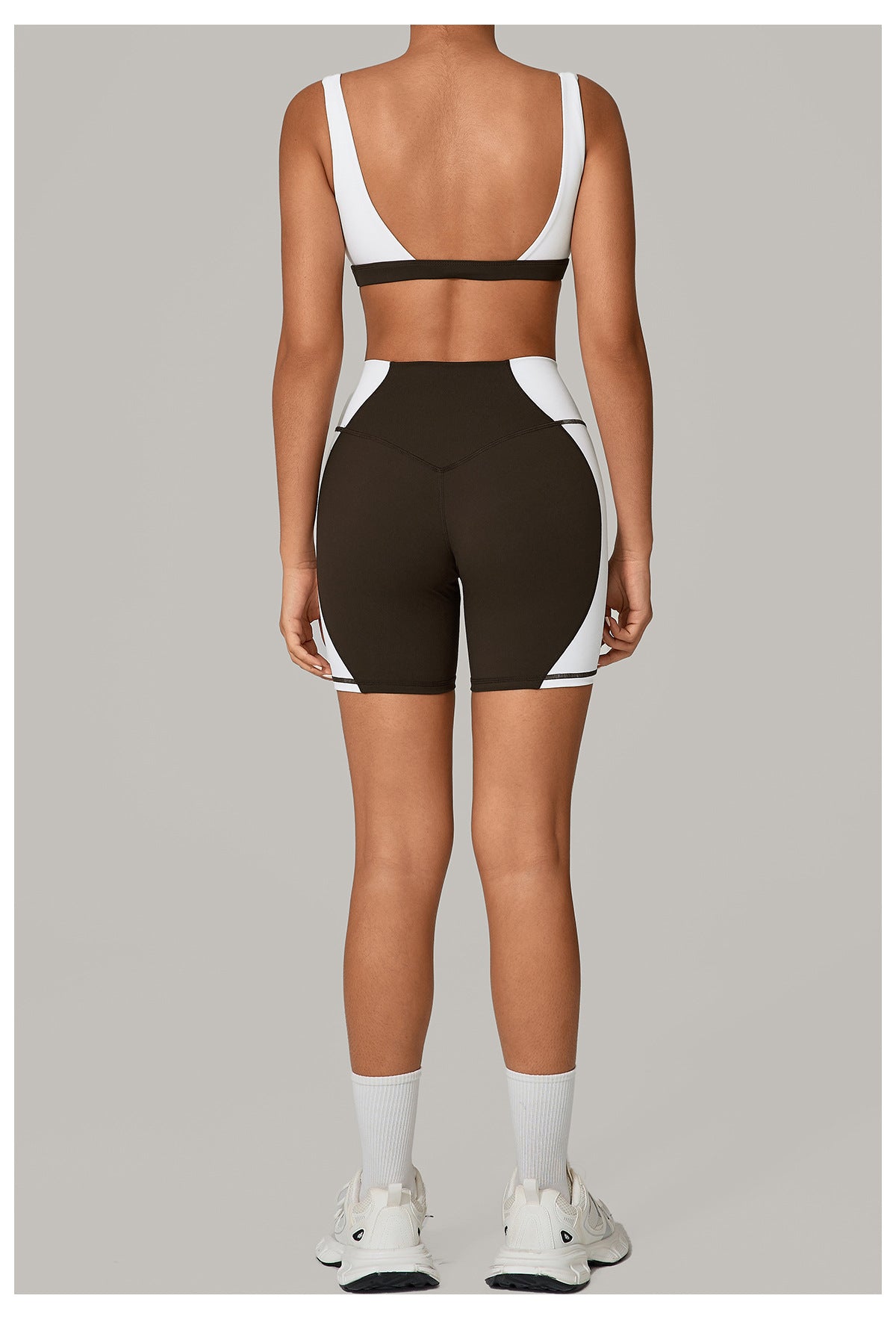 Autumn Sand Backless Yoga Clothes Color Matching Tight Quick Drying Fitness Clothes Medium Tenacity Sports
