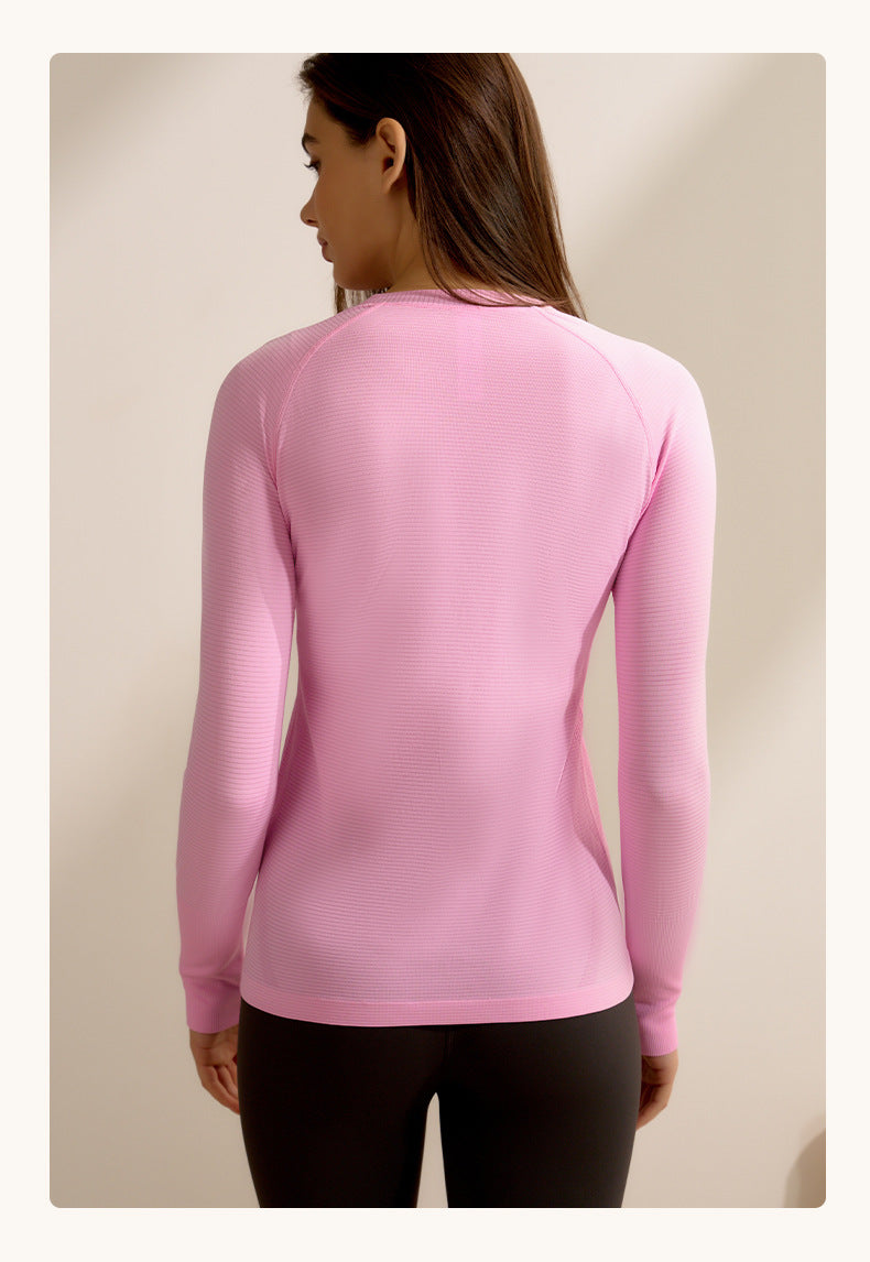 Yoga Clothes Women Spring Summer Sports Long Sleeve Pilates Training Quick Drying Running Fitness Clothes