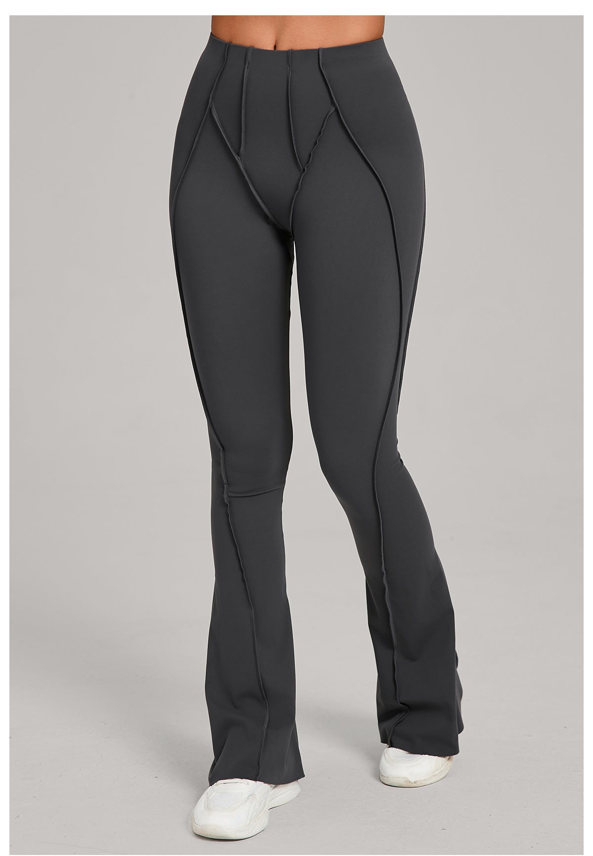 Wide Leg Tight Brushed Hip Lifting Yoga Bell Bottom Pants Dance High Waist Bootcut Casual Sports Pants