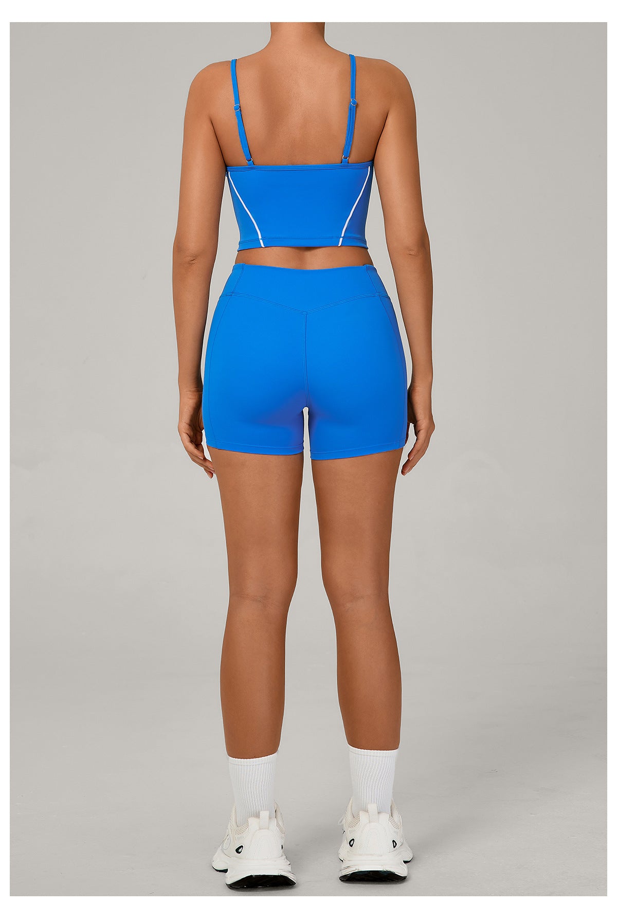 Nude Feel Tight Back Yoga Belly Contracting Hip Lifting Outdoor Running Sports Set
