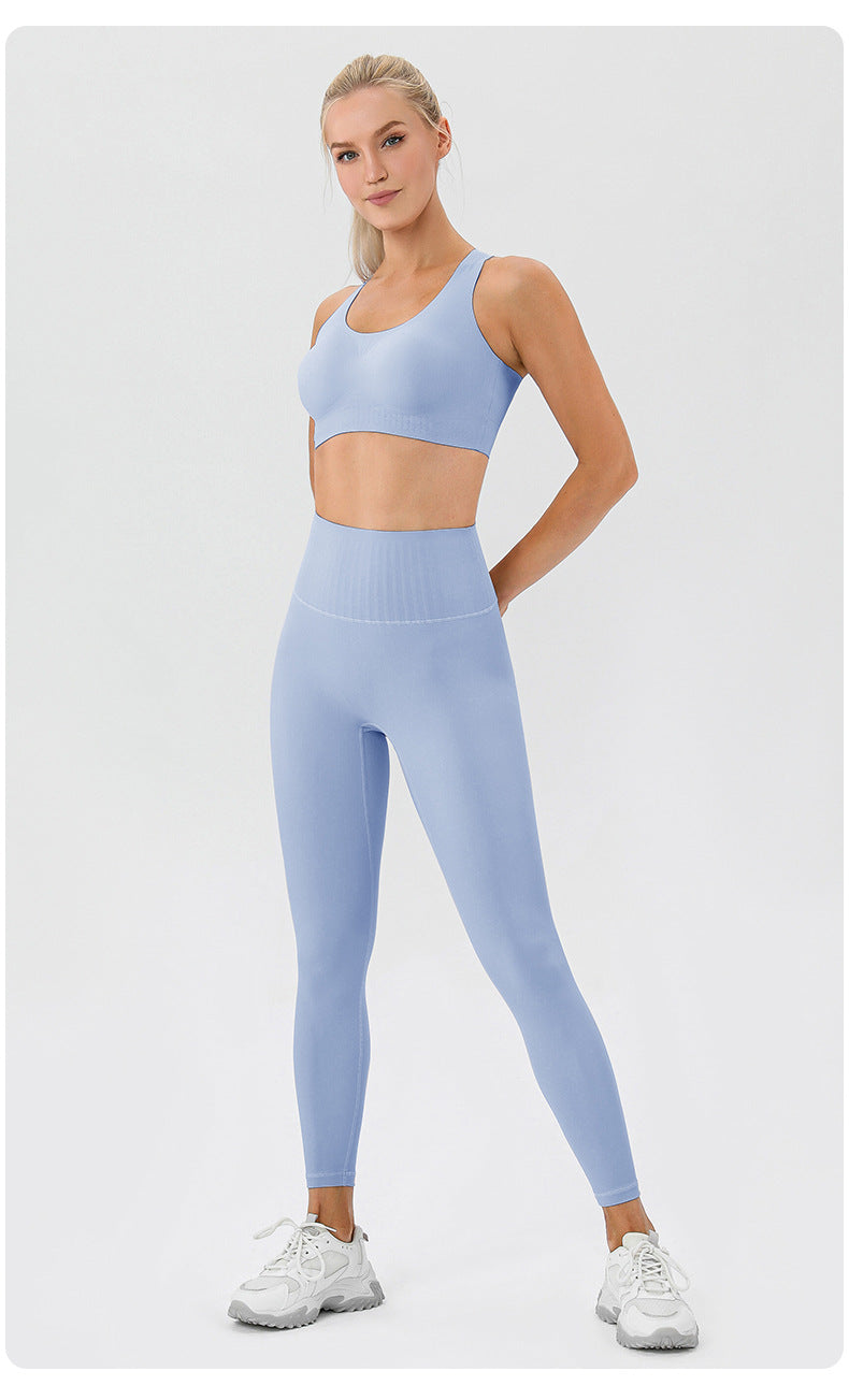 Seamless Fit Yoga Pants Nude Feel High Waist Belly Contracting No Embarrassment Line Hip Lifting Fitness Sports Pants