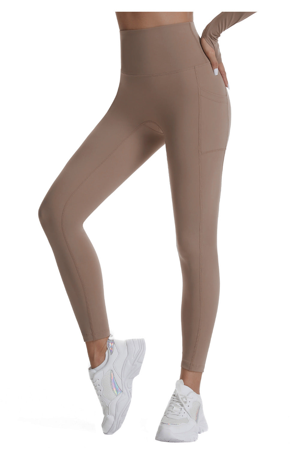 Autumn Winter Yoga Pants Women High Waist Hip Lift Outer Wear Tights Quick Drying Nude Feel Belly Contracting Sports Trousers