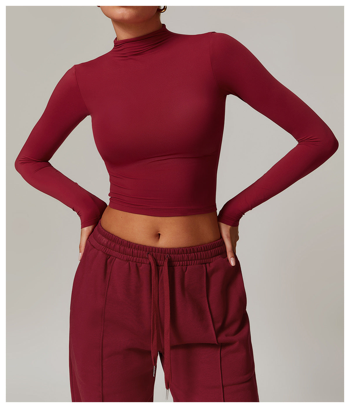 Quick Drying Fitness Sports Long Sleeved Top Turtleneck Tight Fitting Outerwear All Match Long Sleeve Yoga Wear