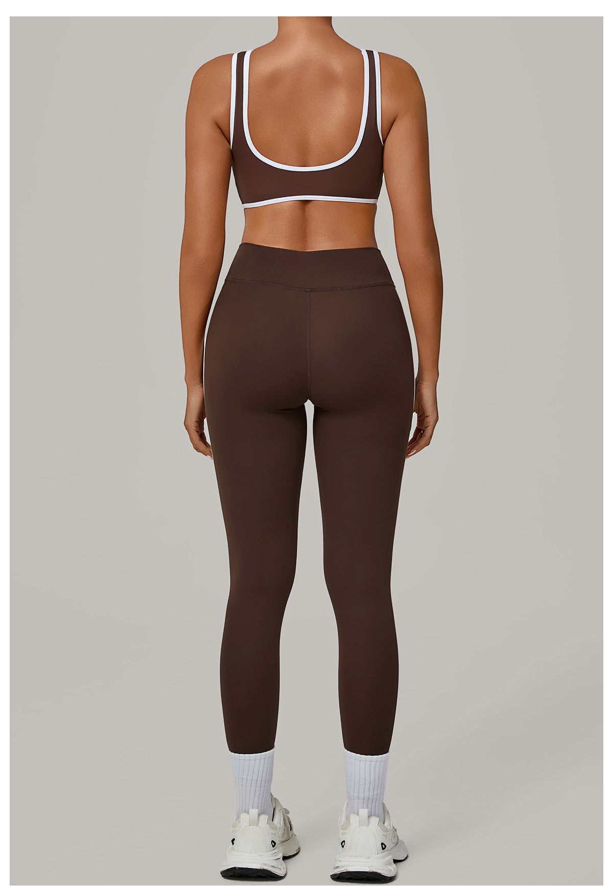 Contrast Color Binding Nude Feel Yoga Beauty Back Tight Quick Drying Workout Clothes Outdoor Sports Two Piece Sets