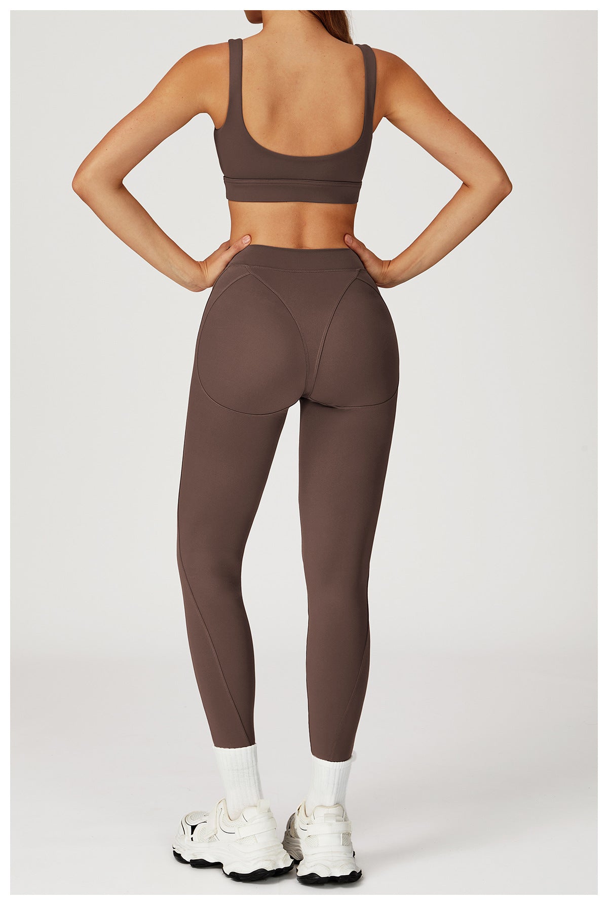 Nude Feel Yoga Bra Hollow Out Cutout Back Shaping Shockproof Sports Underwear Outdoor Running Workout Yoga Bra