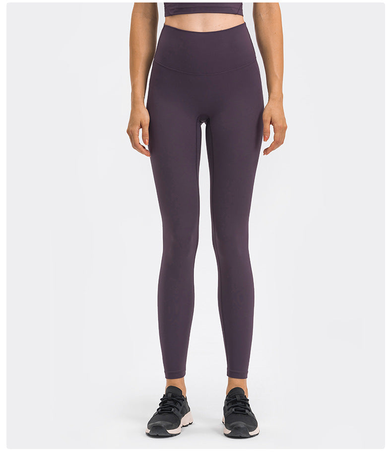 Spring Summer Nude Feel Fitness Pants Women No Embarrassment Line High Top Sports Hip Lifting Stretch Skinny Yoga Pants