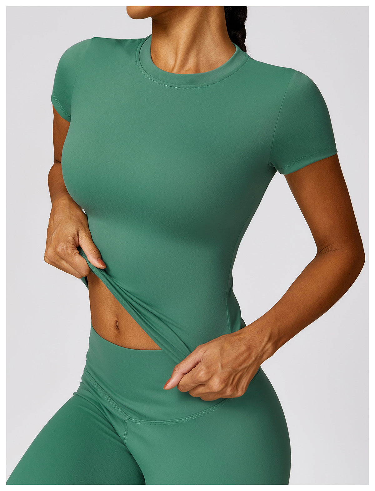 Sollinarry Spring T Shirt Quick Drying Yoga Clothes Short Sleeve Workout Top Blouse Outdoor Running Sports Short Sleeve Women