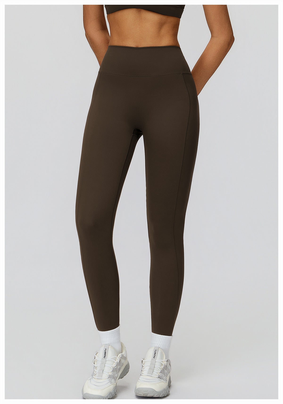 Brushed Yoga Trousers High Waist Pleated Tight Trousers Women Outdoor Running Sports Workout Clothes